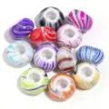 Perline distanziatrici in acrilico colorato con vortice per la creazione di braccialetti - 9# Imitazione Ceramica Striscia