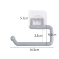 Grey plastic punch-free kitchen paper towel holder wall mounted towel hook storage racks - S / Gray