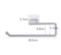 Gray plastic kitchen paper towel holder wall mounted rag storage rack 28.5cm dimension - L / Gray