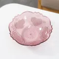 Bol de fruit en plastique rose style européen motif cœur plat de collation de bonbons maison - Gaufrage en Forme de Cœur / Rose