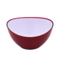 Bol de fruits en plastique bicolore bol à salade cuisine bassin de lavage de légumes - L / Rouge