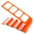 Support de rangement de bureau en plastique orange vif à 4 fentes pour télécommande. - Orange