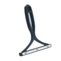 Manual lint remover for clothes, dark gray handle fabric shaver and clothes depilator tool. - Blue