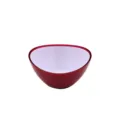 Bol à fruits en plastique rouge et blanc, saladier moderne pour la cuisine et le salon. - S / Rouge
