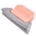 Window groove cleaning brush with scouring pad for sliding track and gaps cleaning - Pink
