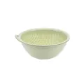 Cesta Doble de Plastico para Lavar las Verduras Bol Escurridor de Cocina Colador - S / Verde