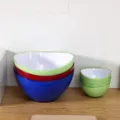 Bassin à salade en plastique bicolore bol de fruits cuisine ensemble de lavage domestique - L / Couleur Aléatoire