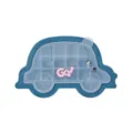 Moule a glaons en forme de voiture bleue avec couvercle, bac a glacons en silicone mignon - Bleu