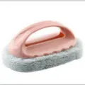 Cepillo de limpieza esponja gris mango rosa variante para cocina baño bañera vajilla lavado - Rojo