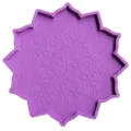 Purple mandala flower silicone mold for DIY epoxy resin coaster tray casting and craft making. - A017-A