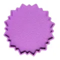 Purple mandala silicone mold for resin casting, DIY floral coaster tray crafting tool. - A017-B