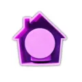 Purple house silicone mold for DIY candle holders and home decor crafts, variant style. - Small House Candle Molds