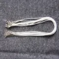 Weiße Kordelketten mit Karabinerverschluss, DIY Schmuckherstellung Zubehör Set. - Lederkordelkette / 10 Stück/Packung / Weiß