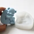Stampo in silicone a forma di orsetto 3D per candele fatte a mano, saponi e decorazioni torte. - Numero 6