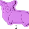 Lila Corgi Silikonform fuer DIY Epoxidharz Handwerk, niedlicher Welpen Schluesselanhaenger. - Haustierhund Nr. 3