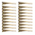 Gold metal alligator hair clips duckbill styling pins for DIY hair bows and daily use. - Gold Duckbill Clips (20 Pieces)