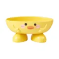 Cute yellow duck soap dish, cartoon plastic drainage soap holder for bathroom home decor. - Soap Dish / 12.5x8x6cm / Yellow