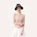 Women cooling sun protection jacket, breathable quick-dry slim fit long sleeve lightweight coat. - Size S (35-45 kg) / Sakura Pink