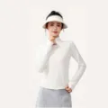 Women's cooling sun protection jacket long sleeve athletic lightweight zip hoodie white - Size S (35-45 kg) / Cloud White