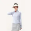 Light blue women's sun protection jacket, breathable and quick-drying athletic outdoor coat. - Clear Sky Blue