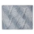 4-teilige 3D Schmetterling Silikonform fuer Haarnadeln DIY Epoxidharz Handwerk Zuege - 3D Schmetterling-Haarspangen-Gussform