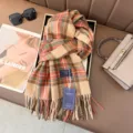 Klassischer karierter Schal mit Fransen, weicher Kaschmir-Effekt Winterschal für Damen und Herren. - Farbe 11