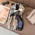 Klassischer Karo-Schal aus Kunst-Kaschmir für Herbst und Winter, warmes Mode-Accessoire. - Farbe 13
