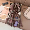 Klassischer brauner Karo Kaschmir-Gefühl Schal Winter warmer modischer Unisex Halswärmer - Farbe 17