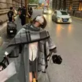 Stylish grey plaid cape scarf for women, elegant autumn fashion accessory and cozy shawl coat. - Style 8