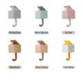Ganci da parete per animali cartoni animati carini adesivi senza foratura 6 pezzi - Set da 6 pezzi con sacchetto in scatola