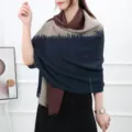 Women Pleated Gradient Scarf Soft Shawl Multicolored Chic Fashion Winter Neck Wrap - Gradient Pleated 06