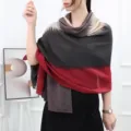 Mujer bufanda plisada degradada ligera elegante chal suave moda accesorio cuello bonito - Plisado degradado 01