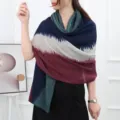 Bufanda Plisada con Degradado Suave Chal Mujer Elegante Pañuelo Multicolor - Plisado degradado 02