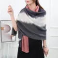 Bufanda mujer plisada degradado suave elegante largo cuello envoltura moda hiyab accesorio acogedor - Plisado degradado 03