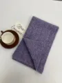 Sciarpa in maglia viola da donna, morbida treccia invernale spessa calda elegante scaldacollo. - Viola