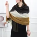 Women pleated gradient scarf soft shawl lightweight neck wrap autumn winter fashion - Gradient Pleated 05