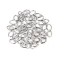 Silver iron oval jump rings bulk pack for DIY jewelry making accessories connectors hardware findings - 200 Pieces/Pack (7*5mm) / White K/Silver