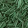 Green 12mm bugle seed beads tubular glass spacer beads for DIY jewelry making accessories - 10g Pack / Green