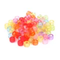 Perline in Acrilico Colorate Perline Distanziatrici Trasparenti Multicolore per Creazione Gioielli - 200 Pezzi/Confezione / Colori Trasparenti Misti