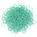 Mint green metal jump rings for DIY jewelry making, colorful open craft rings for bracelets. - Light Blue