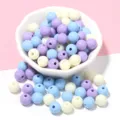 Acrylic round beads solid color DIY handmade jewelry accessories variant color assortment. - Memories of First Love