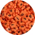 Acrylic flower letter beads, 100pcs colorful loose beads for DIY jewelry making and bracelet crafts. - 100pcs Pack / Orange