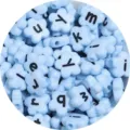 Lichtblauwe acryl bloem letter kralen 100 stuks verpakking DIY sieraden maken accessoires - 100 stuks verpakking / Lichtblauw