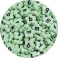 Acryl bloem letter kralen bulk kleurrijke alfabet bedels DIY sieraden maken accessoires - 100 stuks verpakking / Groen