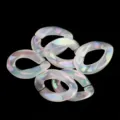 Iridescent acrylic open chain links for DIY glasses chains, earrings and hair accessories. - 30mm Translucent Jelly AB Plated / 20 Pieces/Pack
