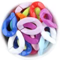 Colorful acrylic open links and charms for DIY jewelry, earrings, and glasses chains. - Large High Gloss Twisted Link Chain / 20 Pieces/Pack