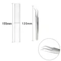 Pinza de precisión de acero inoxidable con estuche transparente, ideal para manualidades y reparaciones. - ST-15 Punta curva delgada / 1 Pieza/Paquete