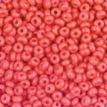Coral pink glass seed beads for DIY jewelry making, crafting accessories, and apparel decor. - 50g/Pack / Hot Pink