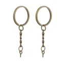 Bronzefarbene Schlüsselringe mit verdrehten Ketten und Schraubösen, DIY Schlüsselanhänger Zubehör. - Antikbronze (Augenschrauben)