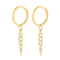 Goldener DIY Schlüsselring mit Kette und Schraube Anhänger Metall Basteln Zubehör - Gold (Augenschrauben)